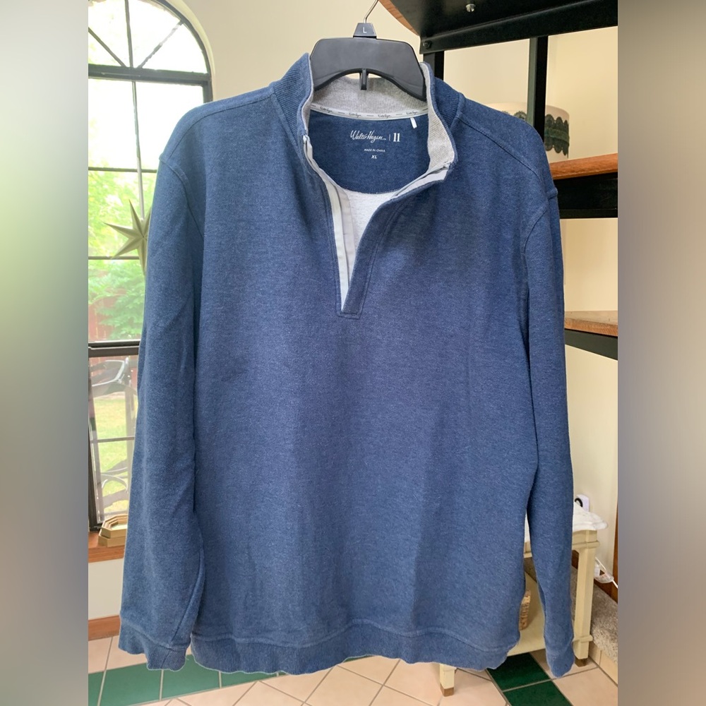 Blue Quarter-Zip Pullover - image 1